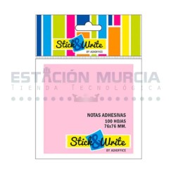Notas Adhesivas Rosado 76x76mm | Organización Colorida | 100 Hojas
