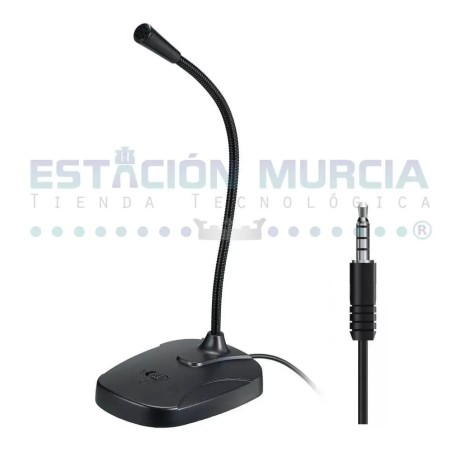 Micrófono Sobre Mesa Jack 3.5mm | Reducción de Ruido | Plug and Play