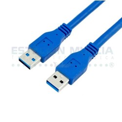 Cable USB 3.0 Macho a Macho 1.8m | Alta Velocidad | Compatible USB 3.0