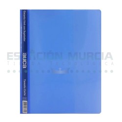 Carpeta Azul Carta Vinil con Sujetador y Acoclip | Auca | Organización