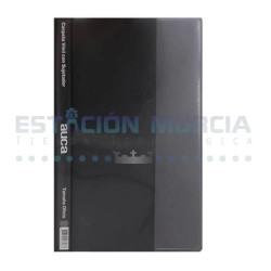 Carpeta Negro tamaño Oficio Vinil con Sujetador y Acoclip | Organización