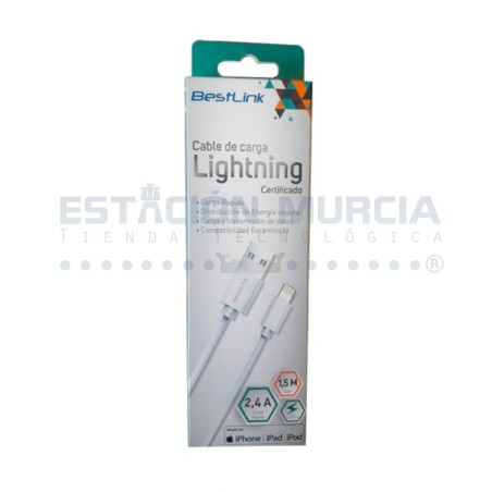 Cable para iPhone Lightning Certificado MFI 2.4A  iPhone | iPad