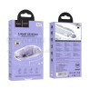 Mouse Inalámbrico Bluetooth y 2.4G Transparente Morado  - Elegante