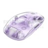Mouse Inalámbrico Bluetooth y 2.4G Transparente Morado  - Elegante
