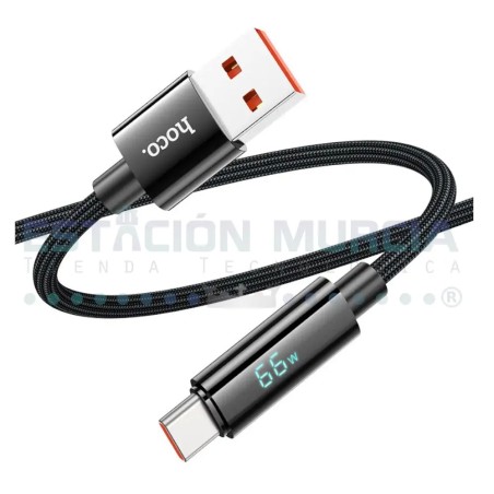 Cable USB Tipo C - Carga Rápida 66W con Pantalla LED