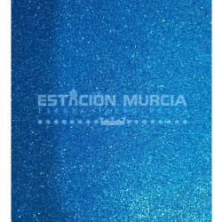 Pliego Goma Eva Glitter Azul | 40x60cm | Manualidades | Brillo |