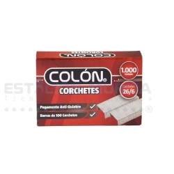 Corchetes Colón N°26/6 - 1000 Unidades para Corcheteras Estándar