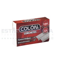 Corchetes Colón N°26/6 - 1000 Unidades para Corcheteras Estándar