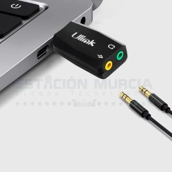 Adaptador USB 2.0 a Audio 3.5 mm (Jack) - Plug & Play