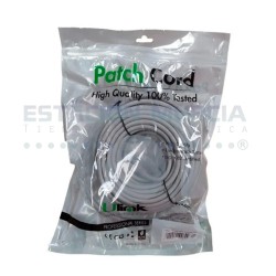 Cable de red Patch Cord Cat6 15 Metros Ulink Conexión Rápida
