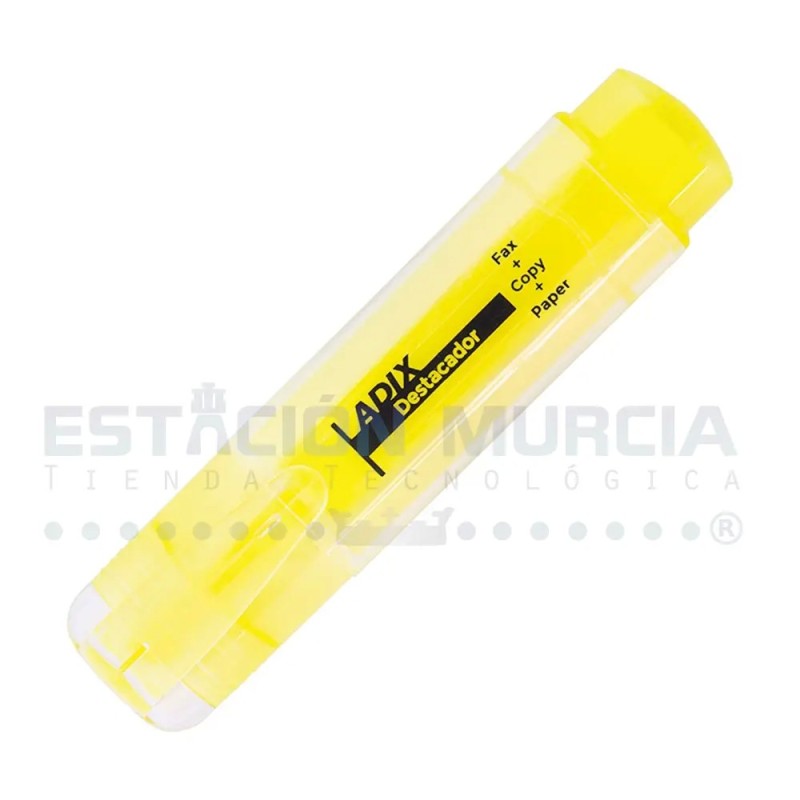 Destacador Amarillo Adix Transparente - Punta Biselada