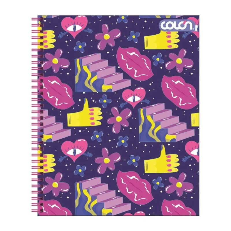 Cuaderno Universitario Matemática Colón Fémina 100 Hjs 7mm Doble Espiral
