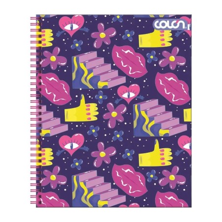 Cuaderno Universitario Matemática Colón Fémina 100 Hjs 7mm Doble Espiral