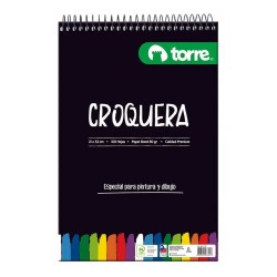 Croquera Torre Oficio 21x32 cm - 100 Hojas Bond 80g