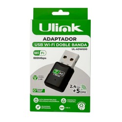 Adaptador USB Wi-Fi AC600 Dual Band Ulink - 5GHz y 2.4GHz.