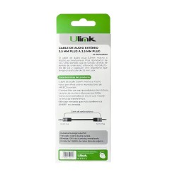 Cable Auxiliar 3,5mm Macho a Macho Ulink - 1,8 Metros Estéreo de alta fidelidad
