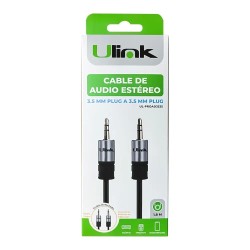 Cable Auxiliar 3,5mm Macho a Macho Ulink - 1,8 Metros Estéreo de alta fidelidad