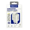 Cargador de pared rápido 20W. Puertos duales USB-C PD y USB-A QC 3.0 certificado SEC