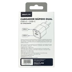 Cargador de Pared Rápido GaN Dual Certificado de 35W Bestlink