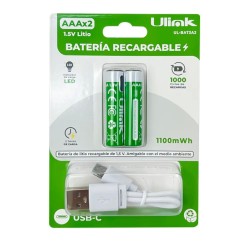 Pilas AAA Recargables de Litio