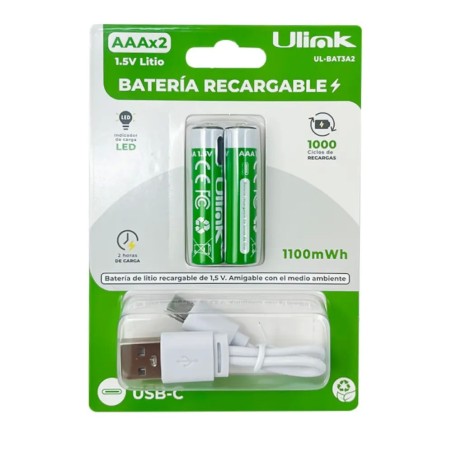 Pilas AAA Recargables de Litio